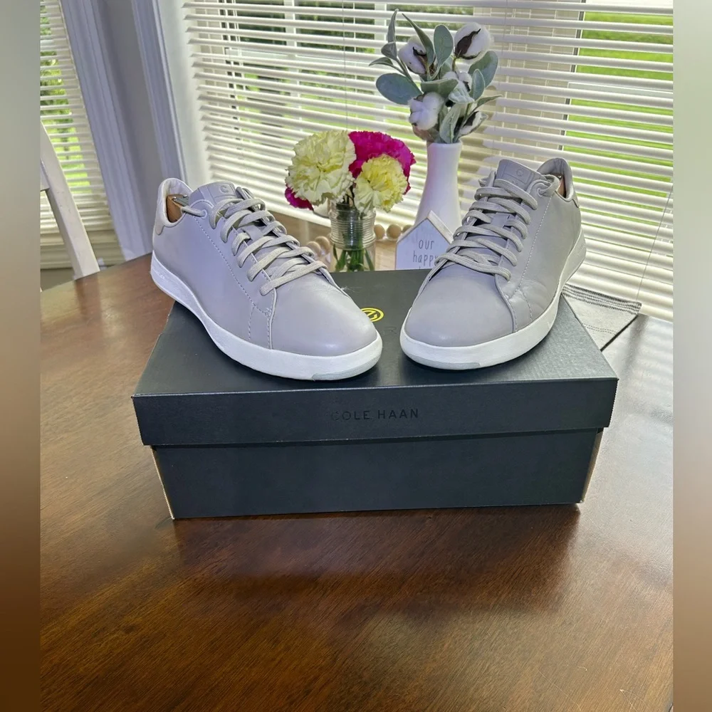 Cole Haan Light Gray Leather Sneakers